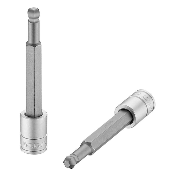 8mm 3/8 Inch Drive Metric Extra Long Ball End Hex Bit Chrome Vanadium Socket
